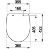 TOILET SEAT SLIM SLOW JIKA ZETA Baltas