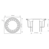 Trapas ACO 20×20 A15, ABS Plastikas