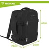 Plecak Trizand juodas 40x25x20cm hiking backpack