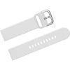 Pacific Dirželis gumowy do smartwatch 18mm - balta/sidabrinė