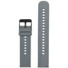 Pacific U27 rubber watch strap - dark pilka/juodas - 20mm