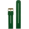 Pacific U27 rubber watch strap - dark žalias/auksinis - 22mm