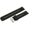 Pacific U27 rubber watch strap - juodas/sidabrinis - 18mm