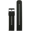 Pacific U27 rubber watch strap - juodas/sidabrinis - 18mm