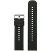 Pacific U27 rubber watch strap - juodas/sidabrinis - 18mm