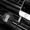 Ugreen flat cable audio cable AUX 3.5mm mini jack 1m sidabrinis (10597)