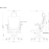 unique Wau 2 BL416 office chair, snowy/baltas fabric