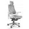 unique Wau TPE-8 office chair, pilkas/baltas elastomer