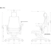 unique Wau TPE-8 office chair, pilkas/baltas elastomer