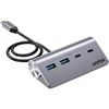 UNITEK ALIUMINIO USB-C ŠAKOTUVAS 2X USB-A 2X USB-C 5GBPS
