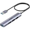 UNITEK kompaktiškas USB-A šakotuvas 3x USB 2.0 + 3.0 5GBPS