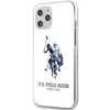 Dėklas „Us Polo Assn“ „US Polo“ USHCP12MTPUHRWH iPhone 12/12 Pro 6.1" baltas blizgus didelis logotipas