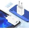 USAMS Laidinis įkroviklis 18W + kabelis USB-C/USB-A 1m Fast Charging baltos spalvos series SC SCXLTZ02