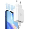USAMS Laidinis įkroviklis 18W + kabelis USB-C/USB-A 1m Fast Charging baltos spalvos series SC SCXLTZ02