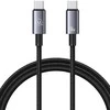 USAMS Kabelis USB-C į USB-C 60W 1.2m greito įkrovimo plienas/tamsus SJ661USB01 (US-SJ661)