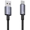 USAMS Kabelis USB į USB-C 3A 1.2m greito įkrovimo plienas/tamsus SJ663USB01 (US-SJ663)