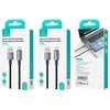USAMS Kabelis USB į USB-C 3A 1.2m greito įkrovimo plienas/tamsus SJ663USB01 (US-SJ663)