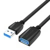 Vention Prailginimo kabelis USB 3.0, išorinis USB į moterišką USB, ventiliacija 1.5 m (juoda)