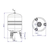 Varem Vertical hydrophore tank 80 l us080362cs0a2000