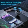 Car charger VEGER 2 x USB A + 2 x Typ C PD QC 3A 66W CC53-2A2C juodas