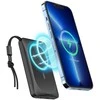 Powerbank compatible with MagSafe Veger MagOn (VP1151 / W1151) PD QC3.0 2A 20W 10000 mAh with wireless charging juodas
