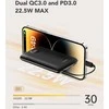 Nešiojamoji baterija Veger C11 (W1170) PD QC3.0 2A 22,5W 10000 mAh su integruotais laidais USB C / Lightning juodas