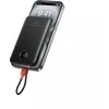 Nešiojamoji baterija „Veger“ 10000 mAh su integruotu laidu USB C QC3.0 PD 2A 22,5W K1C W1189 juodas
