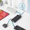 Powerbank Veger C20 (W2047 / W2059) 20000 mAh with built-in Micro-USB cables / Type C / Lightning juodas