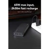 Nešiojamoji baterija Veger TCE130 (W2503) PD 130W 25000 mAh su integruotais C tipo laidais / Lightning juodas