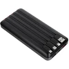 Powerbank Charmast W2089 PD3.0 3A 22,5W 20000 mAh with built-in cables USB A / USB C / Lightning / Micro USB juodas