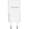 Telefono įkroviklis VEGER USB A + USB C QC PD 30W 30W1A1C baltas