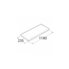 Lentyna Velano FS 118/24 BI, 1180 x 38 x 235 mm