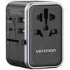 Vention FJFB0 GaN 2xUSB-C 2xUSB-A universalus kelioninis adapteris 65W (juodas)