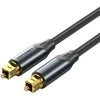 Vention optical audio cable, braided, 10 m, Juodas