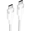 „Vention“ USB-C–C laidas, pintas, 3A, 480 Mbps, 60 W, 2 m, baltos spalvos