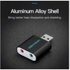 „Vention“ USB išorinė garso plokštė, juodas metalinis tipas