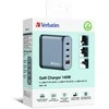 Verbatim - GNC-140 GaN įkroviklis, 4 prievadų, 140 W, USB-A/USB-C