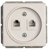 Kompiuterio lizdas VILMA STANDARD ST 150 be rėmelio, 2 vietų (2xRJ45 CAT5E UTP), baltas