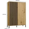 Top E Shop KAMARO 2DD plona/stora ąžuolo amatininkų vitrina