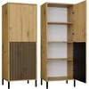 Top E Shop KAMARO 2DK SLIM/GL ĄŽUOLO ARTISAN vitrina