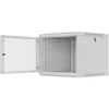 Prie sienos montuojama rack spintelė 19" 9U 600x600 pilkos spalvos perforuotos durelėmis Lanberg (plokštos konstrukcijos)