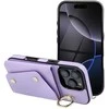 OEM dėklas, skirtas „iPhone 16 Wonder“ su pinigine, alyvinės spalvos