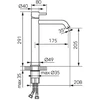 Washbasin faucet Ferro Ciriculus BCK2LBG. auksinis col.