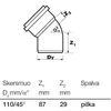Vidaus kanalizacijos alkūnė Wavin Optima, d110, 45°