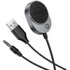 Belaidis automobilio imtuvas Hoco AUX Bluetooth su laidu Jack 3,5 mm E150 metalinis pilkas