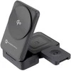 Belaidis įkroviklis Forcell F-Energy 3in1 Flex Pro Qi2, suderinamas su MagSafe (F-05) sidabrinis