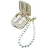 Belaidės ausinės GUESS TWS Pearl Strap GUE005326 smėlio spalvos