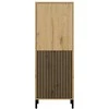 Top E Shop KAMARO 2DK SLIM/GL ĄŽUOLO ARTISAN vitrina