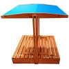 Bestway Wooden sandbox with roof and benches, closed, 120x120 cm SP0837