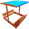 Bestway Wooden sandbox with roof and benches, closed, 120x120 cm SP0837